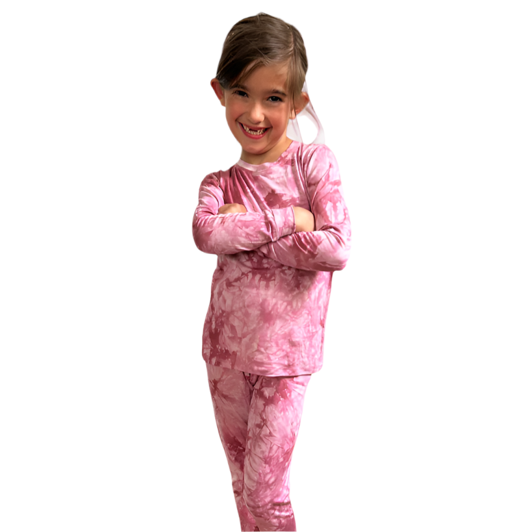 Tie dye pjs kids sale