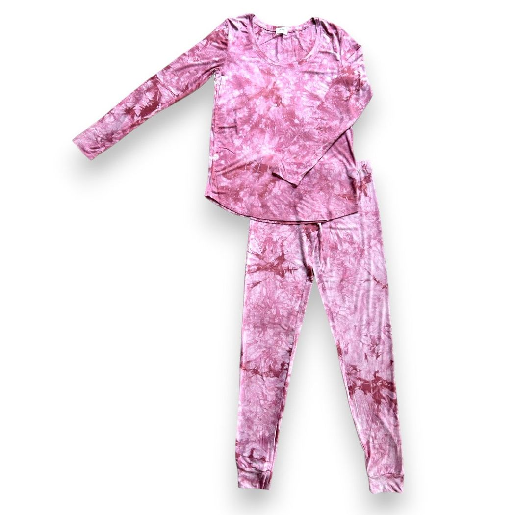 Berry Tie Dye Women's Long Sleeve Legging Set