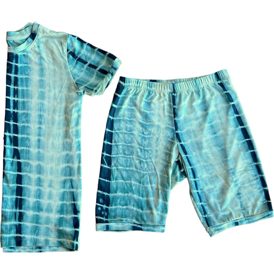 Ice Shibori Kids Bamboo Shorties PJ Set