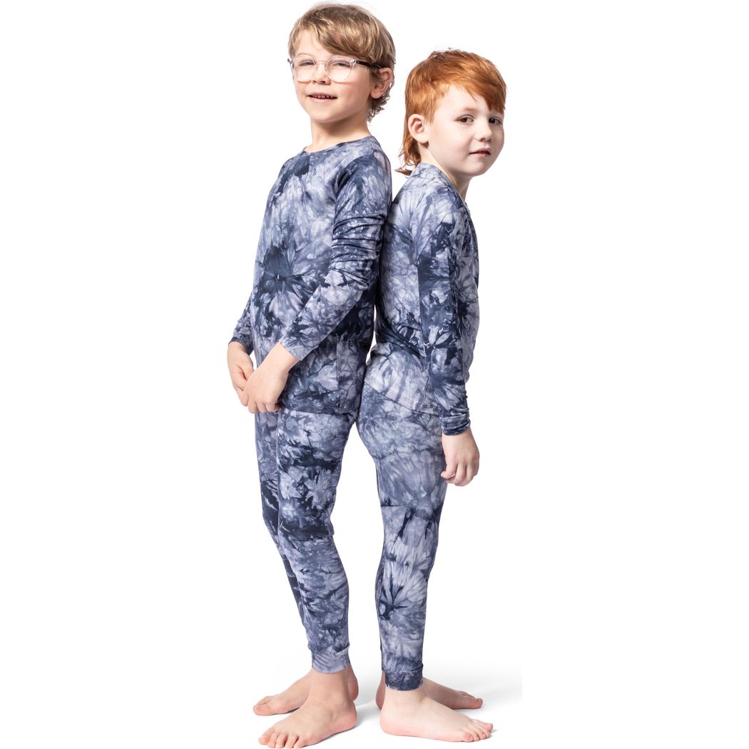 Navy Tie Dye Kids Bamboo PJs