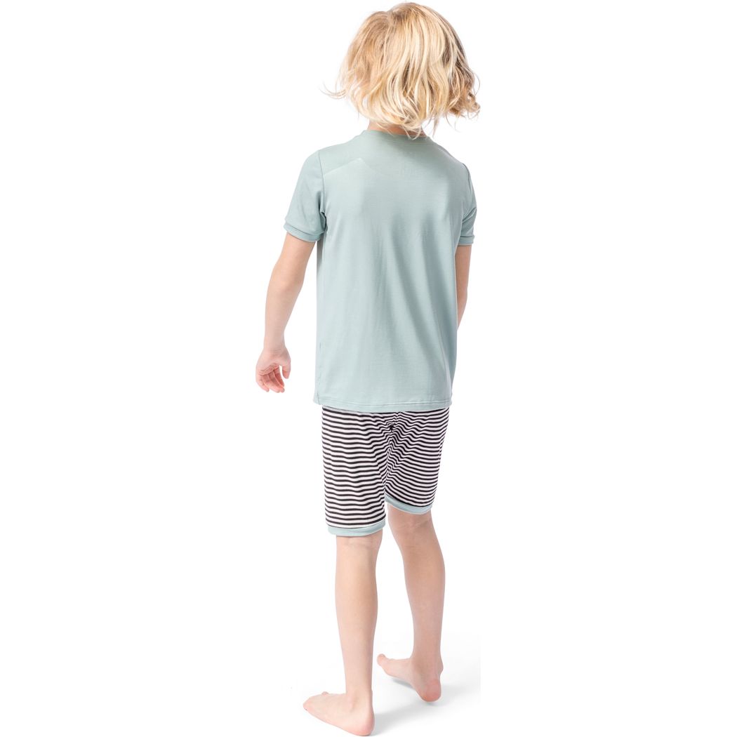 Mint Stripe Bamboo Shorties PJ Set
