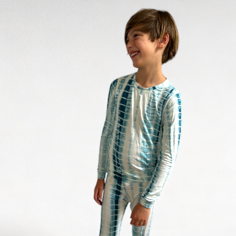 Ice Shibori Kids Bamboo PJs