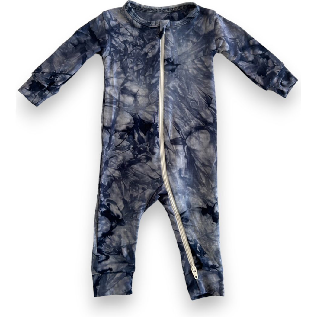 Navy Tie Dye Bamboo Zip Sleeper
