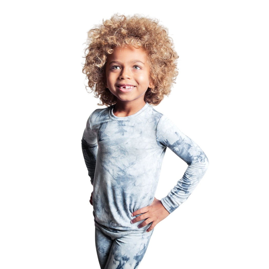 Ocean Mist Tie Dye Kids Bamboo PJs