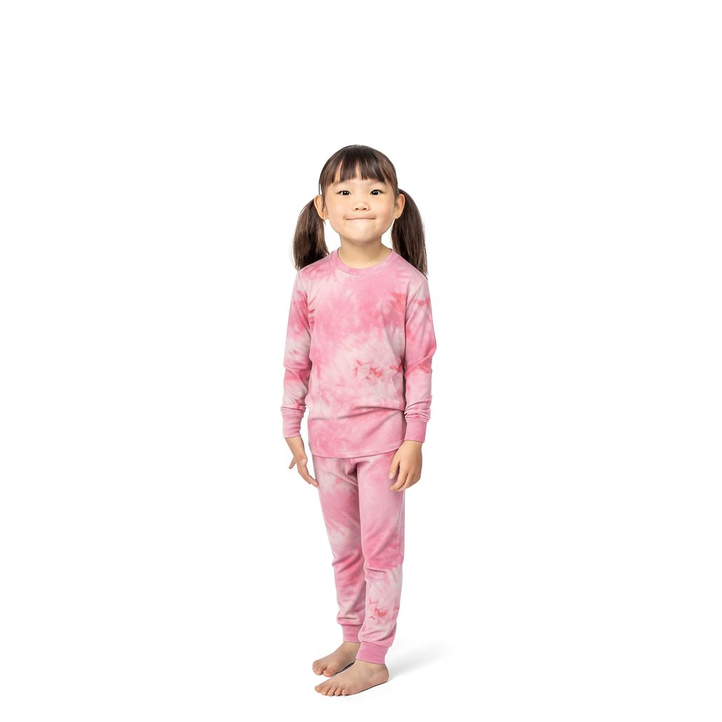 Tea Rose Tie Dye Kids Bamboo PJs