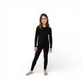 Black Kids Merino Wool & Tencel Base Layer Set