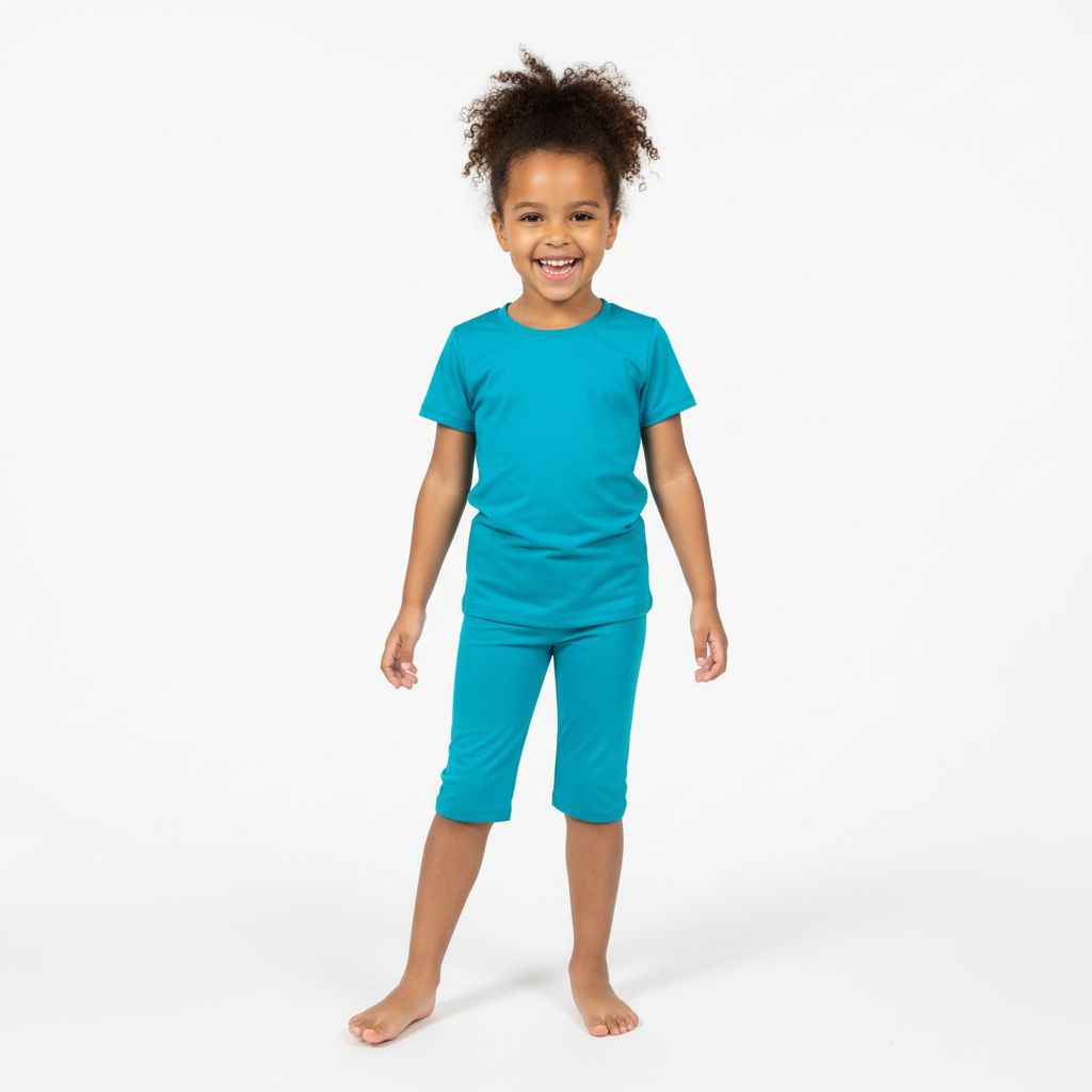 Peacock Bamboo Shorties PJ Set