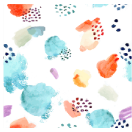 Close-up of the Confetti Cloud print