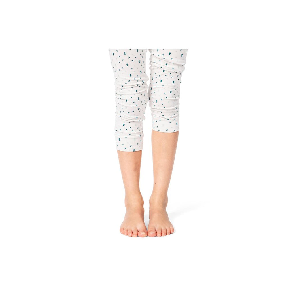 Close-up detail of child wearing Evermint Kids Bamboo PJs