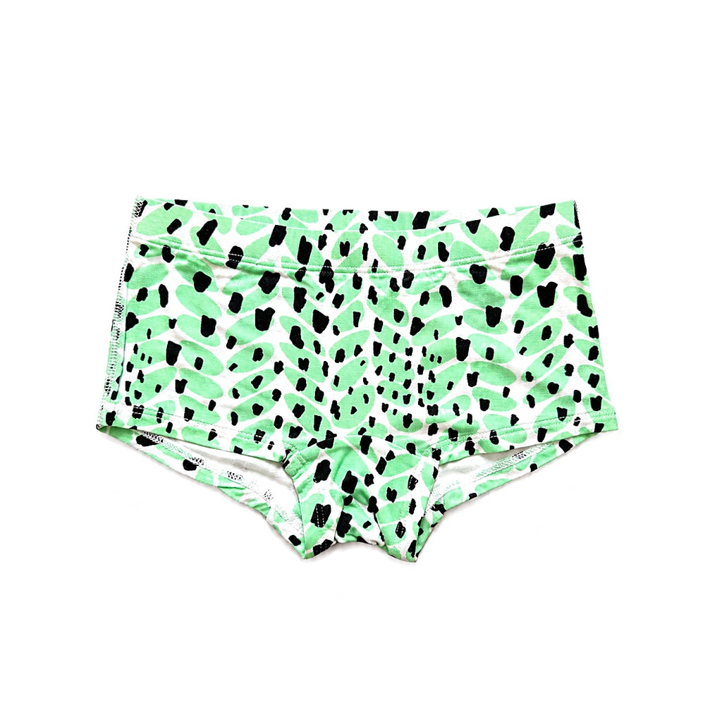 Green dot print boyshort from the Cactus Girls Underwear 3-pack
