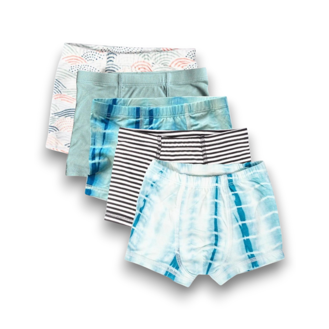 Mystery Set Boys Underwear 3-pack in multicolor laid flat on a white background