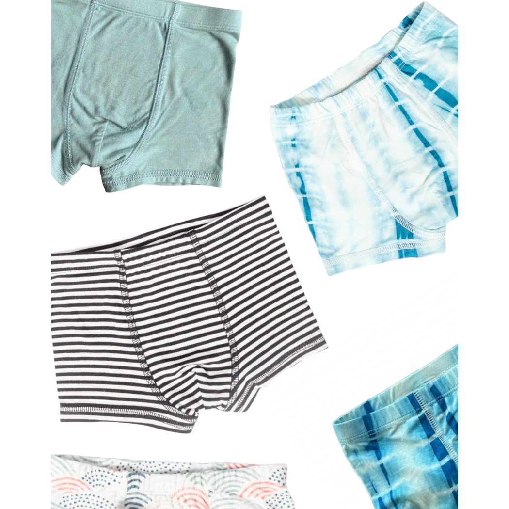 Mystery Set Boys Underwear 3-pack in multicolor laid flat on a white background