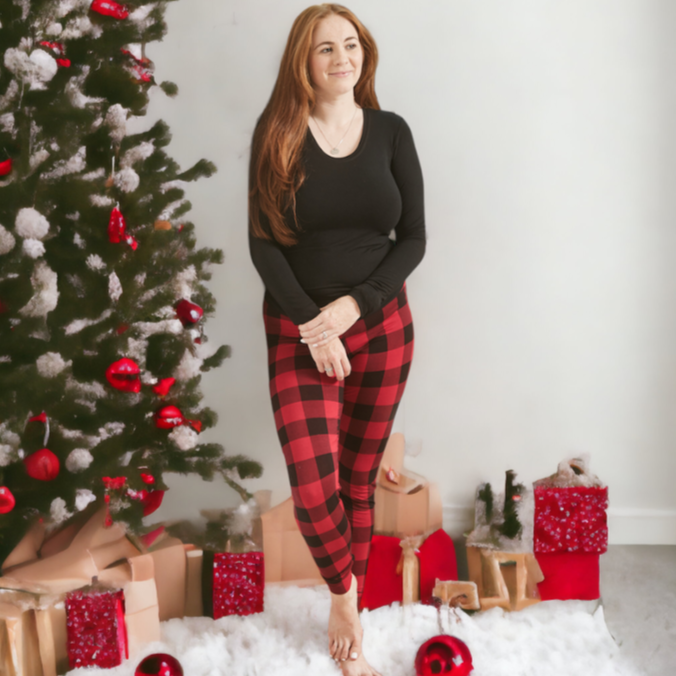 Buffalo Plaid Women's Legging Set