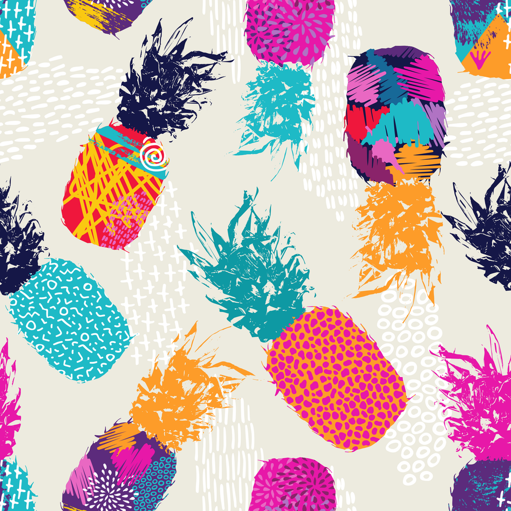Close-up of the Pineapple print