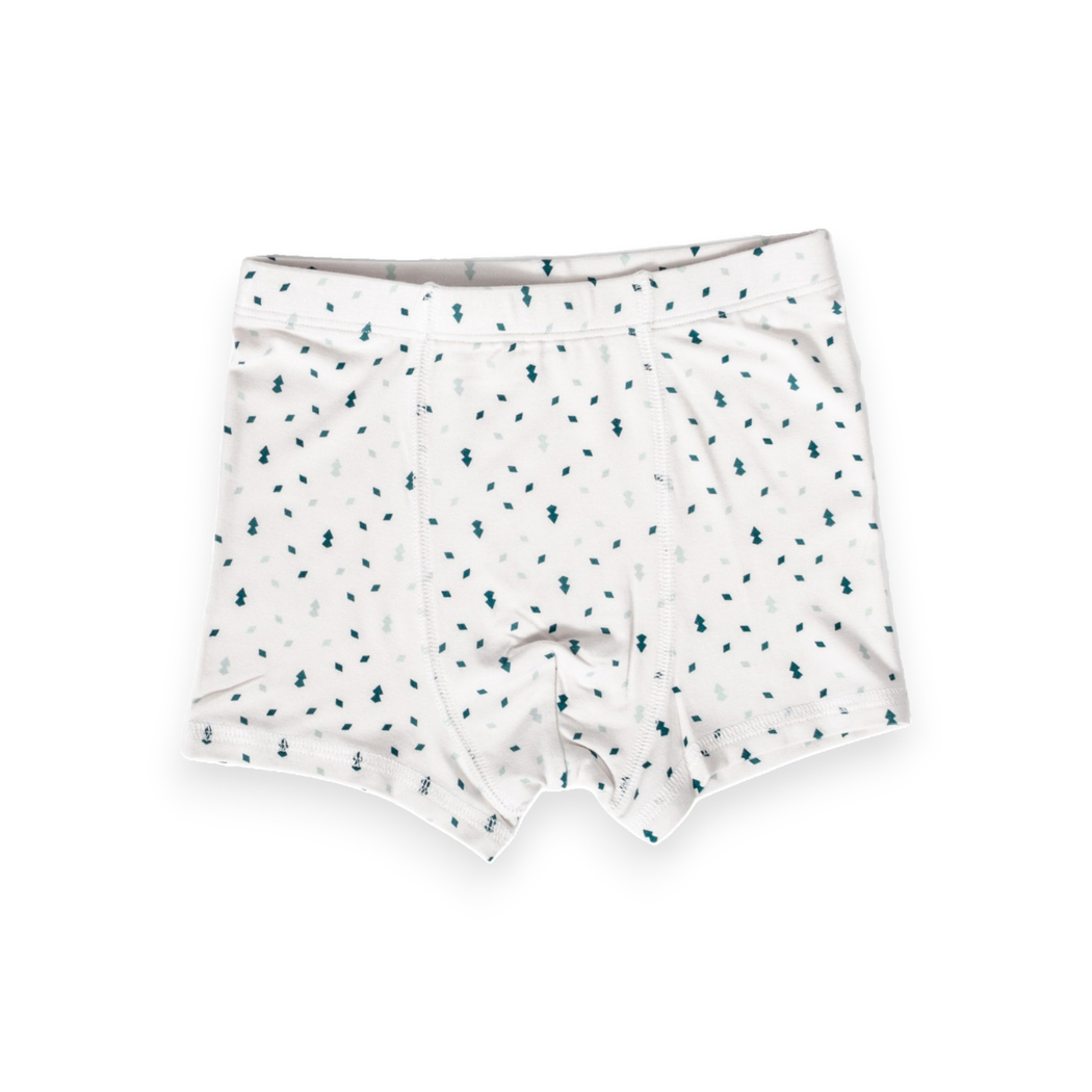 Pines Boys Underwear 2-pack in navy laid flat on a white background