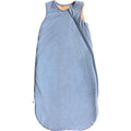 Rain Bamboo Sleepsack in blue laid flat on a white background