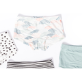 Summer Breeze Girls Underwear in neutral tones laid flat on a white background