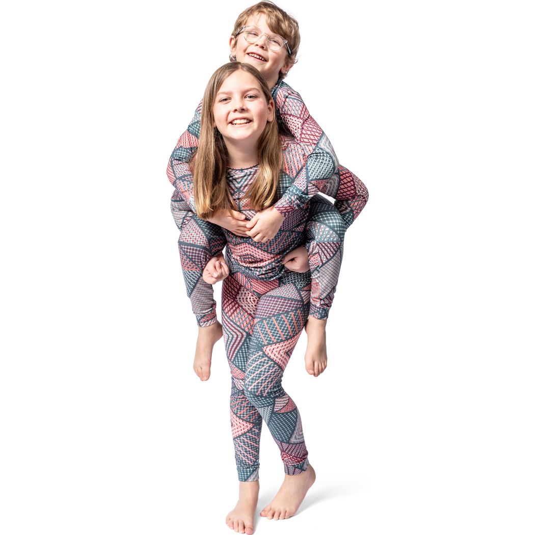 Kids wearing Twilight Kids Bamboo PJs in multicolor together