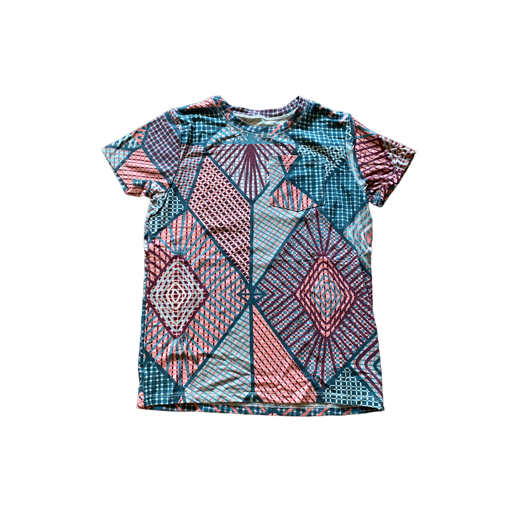 Twilight Kids T-Shirt in multicolor laid flat on a white background