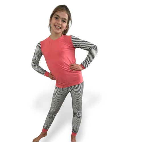 Pyjama en bambou à rayures Bubble Gum pour enfants